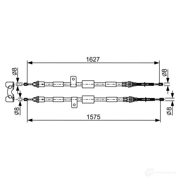 Трос ручника, стояночного тормоза BOSCH 1987477301 TGJDZ BC 212 353506