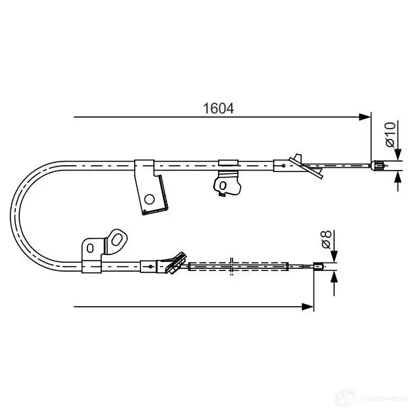 Трос ручника, стояночного тормоза BOSCH BC11 13 355287 EXIDSCC 1987482220 изображение 0