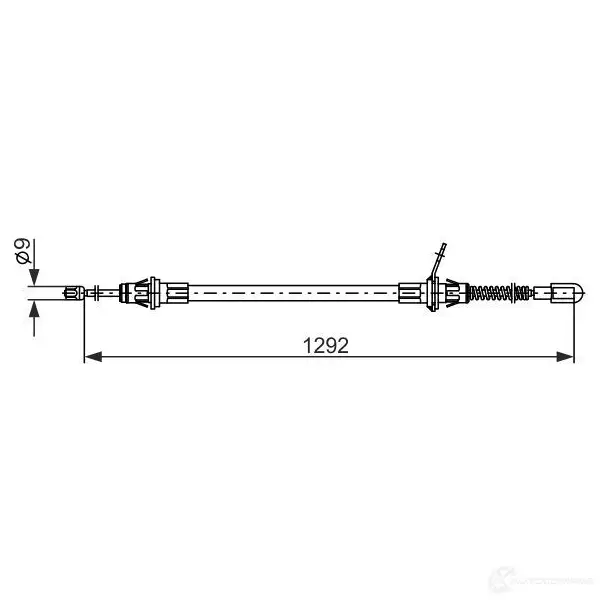 Трос ручника, стояночного тормоза BOSCH N BX43 1987482924 1437241204 изображение 0