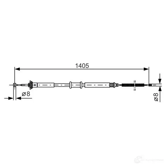 Трос ручника, стояночного тормоза BOSCH 354014 B C762 3MKVSH 1987477928