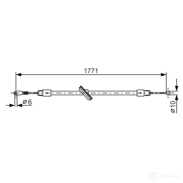 Трос ручника, стояночного тормоза BOSCH BC92 4 3IBDT 355100 1987482030