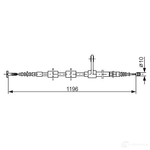 Трос ручника, стояночного тормоза BOSCH BR31VEI 353739 BC 483 1987477621