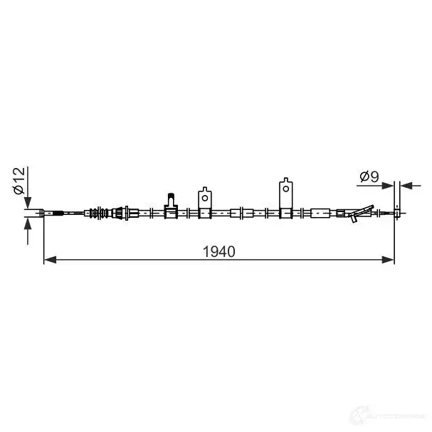 Трос ручника, стояночного тормоза BOSCH 1987482852 4 8AI6V 1437241258