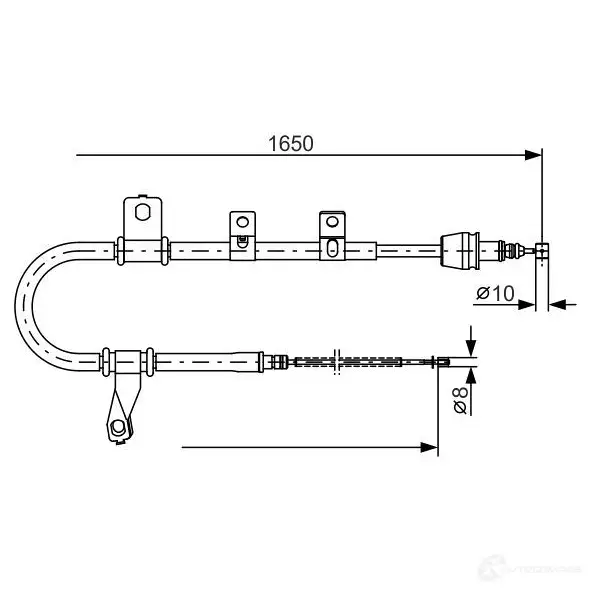 Трос ручника, стояночного тормоза BOSCH S579B BC 968 1987482074 355144