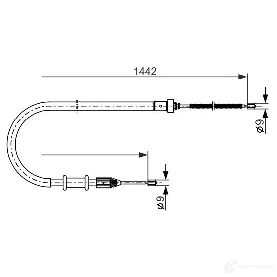 Трос ручника, стояночного тормоза BOSCH 4BMTAMR BC49 7 1987477635 353752