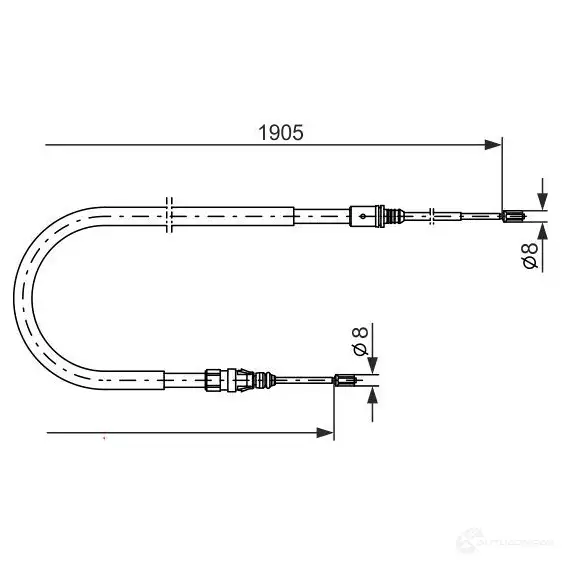 Трос ручника, стояночного тормоза BOSCH BC84 3 1987477237 353473 L81V2