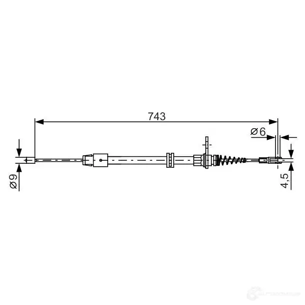 Трос ручника, стояночного тормоза BOSCH 355384 1987482329 OMP21 BC121 3