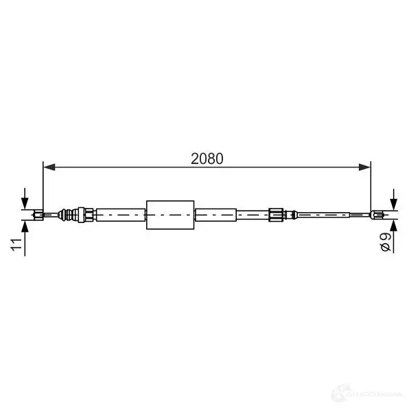 Трос ручника, стояночного тормоза BOSCH BC 638 C7B8G0 353889 1987477787