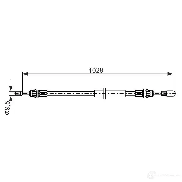Трос ручника, стояночного тормоза BOSCH IV 2A1 1437241186 1987482880