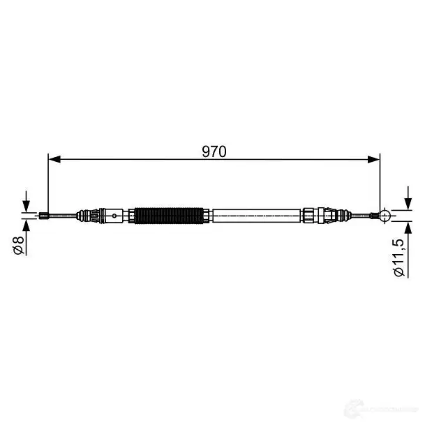 Трос ручника, стояночного тормоза BOSCH 1987482429 25UL5W BC 2429 355467