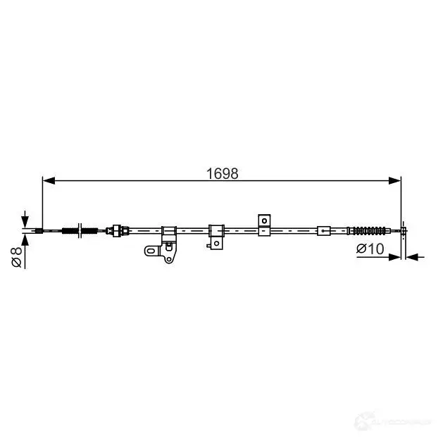 Трос ручника, стояночного тормоза BOSCH Z1CWXZP B C1230 1987482346 355399
