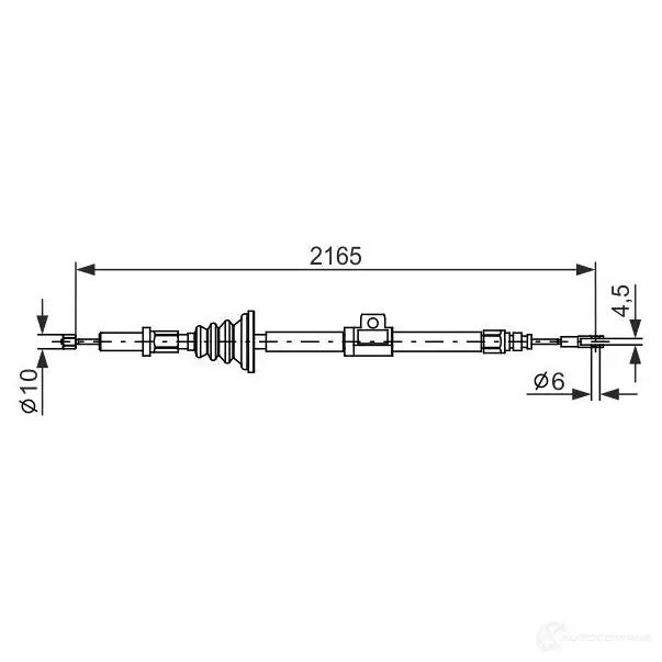 Трос ручника, стояночного тормоза BOSCH 355175 BC 999 0D0Q6 1987482105