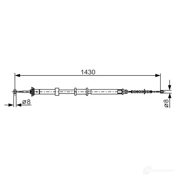 Трос ручника, стояночного тормоза BOSCH 355306 1987482240 U6D7B BC112 4 изображение 0