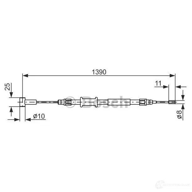 Трос ручника, стояночного тормоза BOSCH BC170 355280 1987482213 BC 1106 - Изображение 1