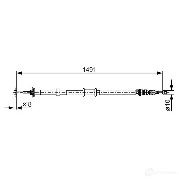 Трос ручника, стояночного тормоза BOSCH 355270 LPM8V9 BC109 6 1987482202 изображение 0