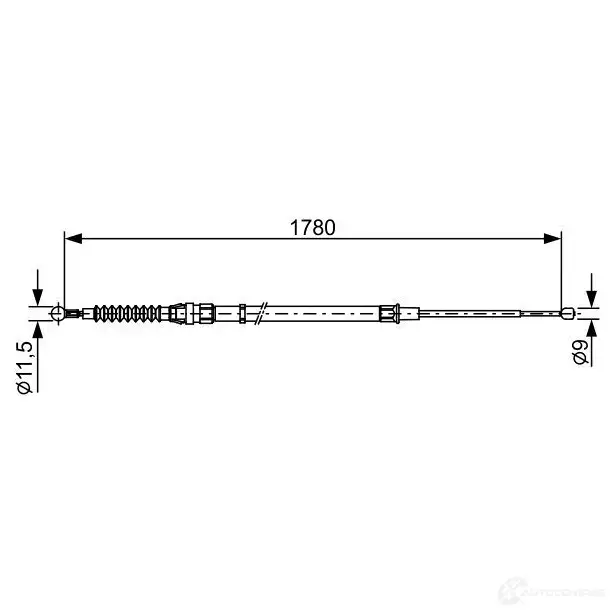 Трос ручника, стояночного тормоза BOSCH BC245 8 1987482458 LIN5AG 355494 изображение 0