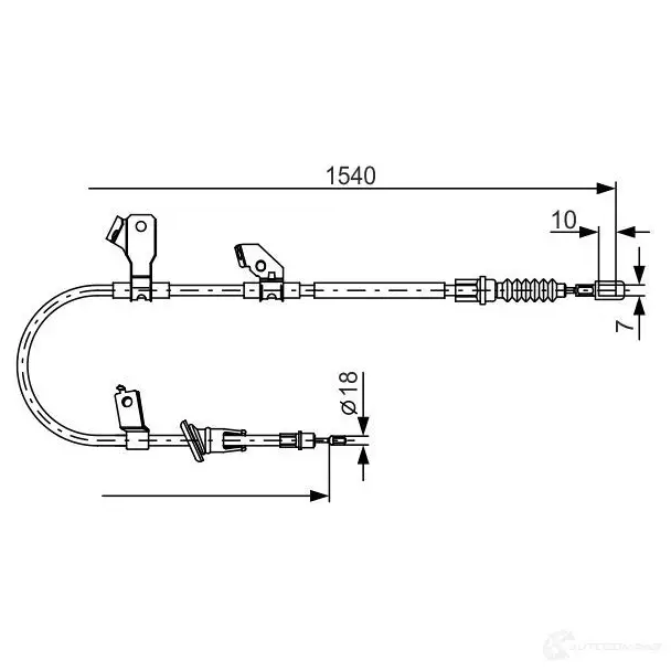 Трос ручника, стояночного тормоза BOSCH 355333 V8EI0 BC 1155 1987482271 изображение 0