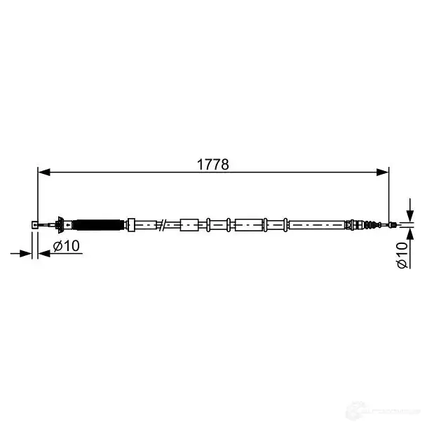 Трос ручника, стояночного тормоза BOSCH 1987482509 BC 2509 355521 4O9CGP