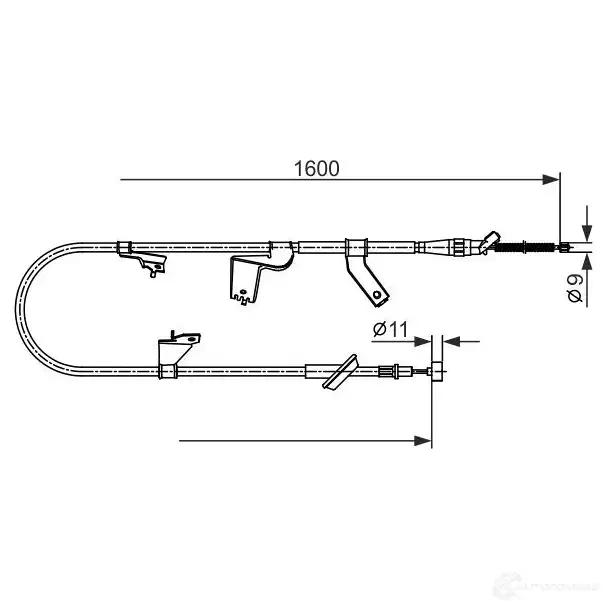 Трос ручника, стояночного тормоза BOSCH YTMR31 BC242 8 1987482428 355466