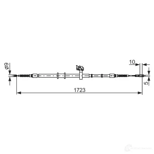 Трос ручника, стояночного тормоза BOSCH 0J3A9N BC1 153 1987482269 355331 изображение 0