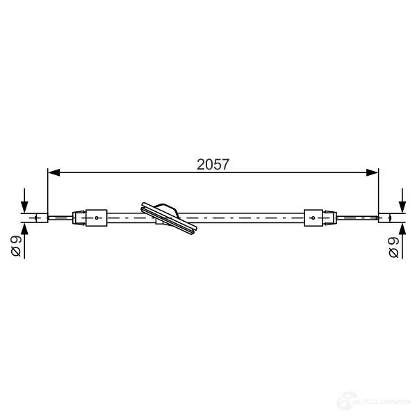 Трос ручника, стояночного тормоза BOSCH 36CT6Z BC 1215 1987482331 355386