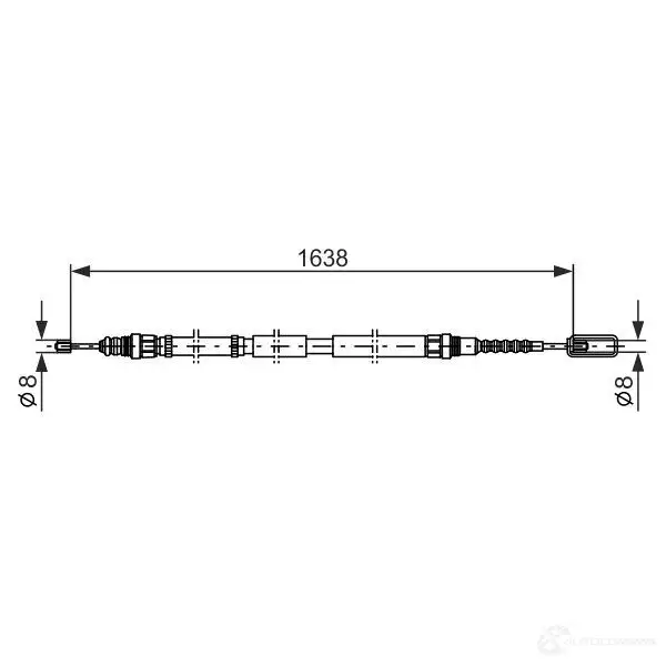 Трос ручника, стояночного тормоза BOSCH 353804 B C550 1987477688 LNRE4
