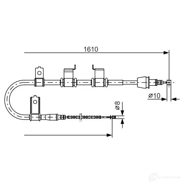 Трос ручника, стояночного тормоза BOSCH P2DXBU 355140 BC 964 1987482070