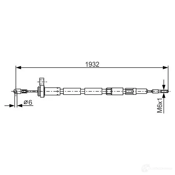 Трос ручника, стояночного тормоза BOSCH 353533 BC 250 4TSOGK 1987477346
