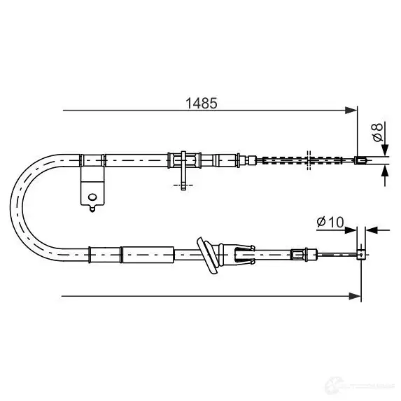 Трос ручника, стояночного тормоза BOSCH 353731 B C474 1987477612 U2471F