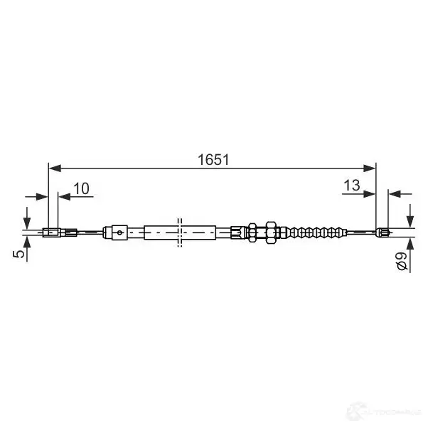 Трос ручника, стояночного тормоза BOSCH EYMZUF B C066 1987477077 353351