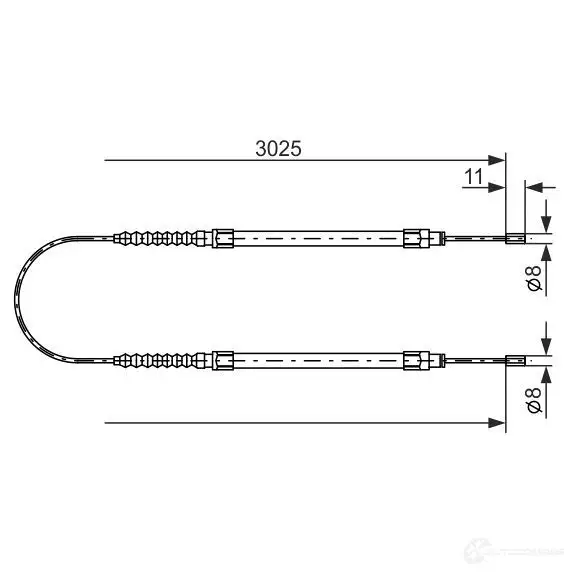 Трос ручника, стояночного тормоза BOSCH 353373 B C862 1987477113 46LZ7O изображение 0