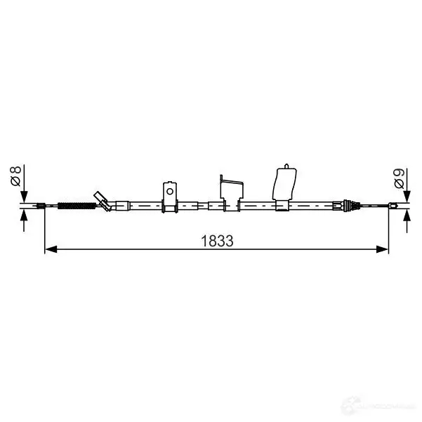 Трос ручника, стояночного тормоза BOSCH 355394 1987482340 BC122 4 KRF7CEQ