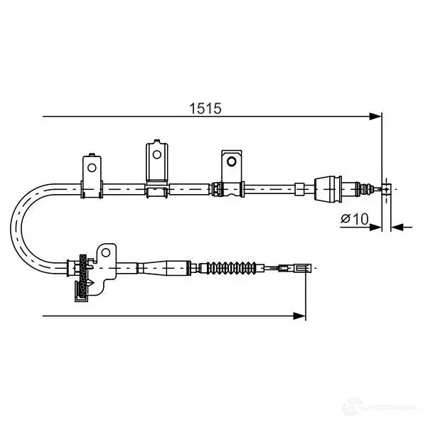 Трос ручника, стояночного тормоза BOSCH B C991 1987482097 355167 AO5UC4