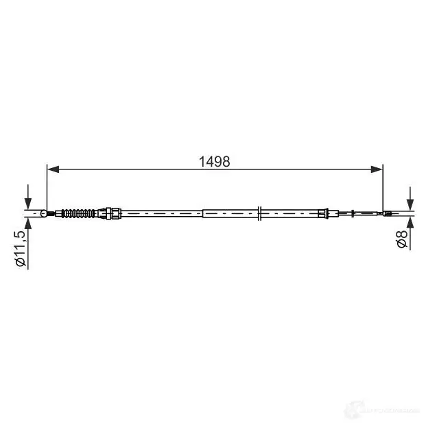 Трос ручника, стояночного тормоза BOSCH 1425139088 1987482789 BC2 789 CKXUD6T
