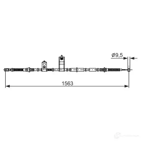 Трос ручника, стояночного тормоза BOSCH 1437241212 1XO TO 1987482897