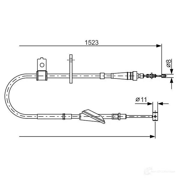 Трос ручника, стояночного тормоза BOSCH BC98 6 355162 1987482092 6TI6D изображение 0