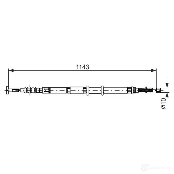 Трос ручника, стояночного тормоза BOSCH B C585 9UD0M 1987477728 353838