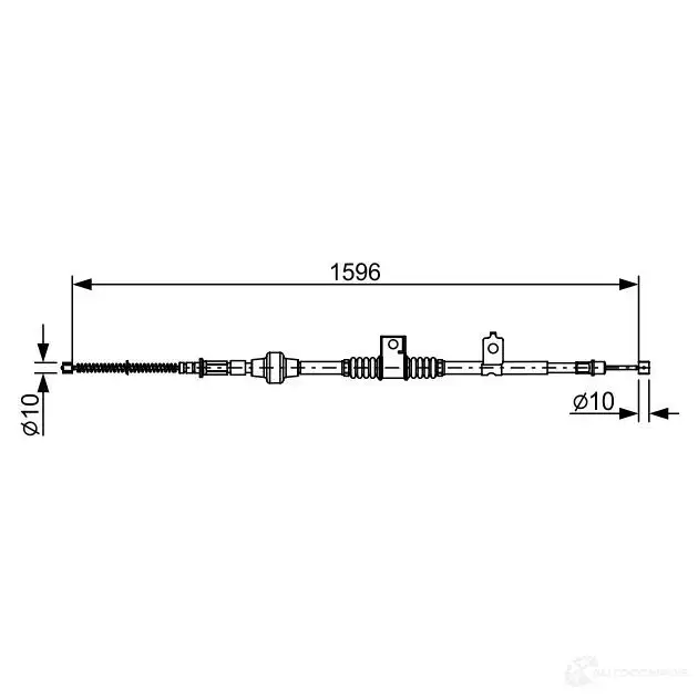 Трос ручника, стояночного тормоза BOSCH 1987482520 BC25 20 Y814K7C 355530 изображение 0