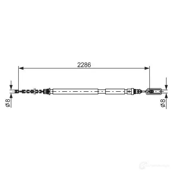 Трос ручника, стояночного тормоза BOSCH BC 431 B6S6J 353693 1987477569