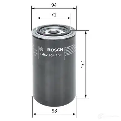 Топливный фильтр BOSCH 1457434180 NWNEP9 349439 N 4180 изображение 1