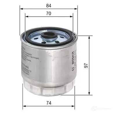 Топливный фильтр BOSCH OTB2O0V 349500 1457434443 N 4443 - Изображение 1