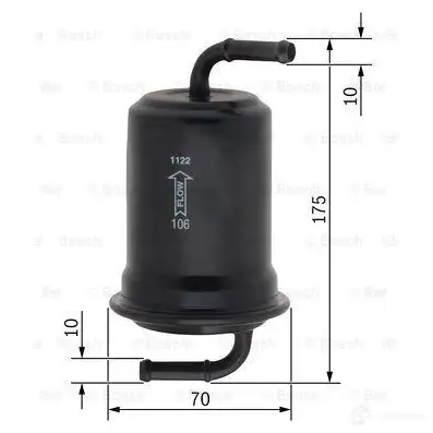 Топливный фильтр BOSCH F 0108 337593 USKE2 0986450108 изображение 4