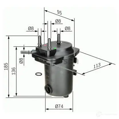Топливный фильтр BOSCH SCQ43 0450907009 N 7009 329106 изображение 3