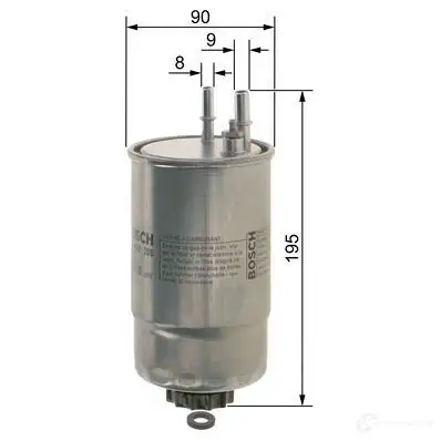 Топливный фильтр BOSCH 1437240822 525XZ Z f026402206 изображение 5