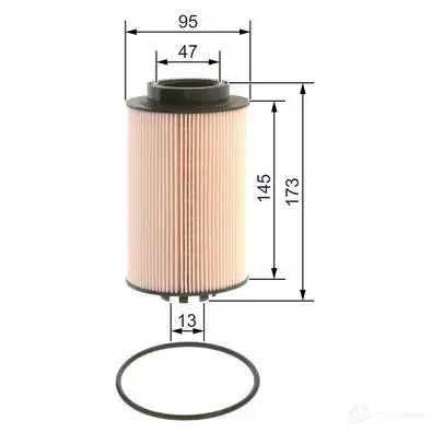 Топливный фильтр BOSCH JA6HE 5Y 1437240796 09864b2003 изображение 5