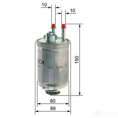 Топливный фильтр BOSCH 09864b2007 1437240810 F8 SUD95 изображение 5