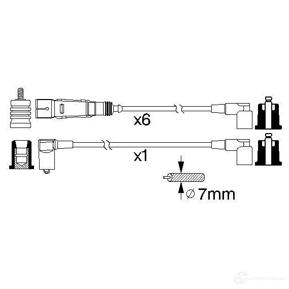 Высоковольтные провода зажигания, комплект BOSCH XZYJL 335443 B 335 0986356335 изображение 1