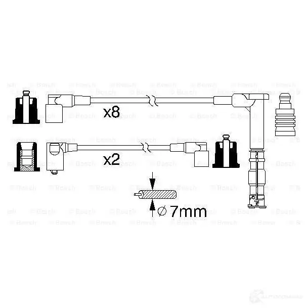 Высоковольтные провода зажигания, комплект BOSCH B 315 VPOZG 335423 0986356315 изображение 3