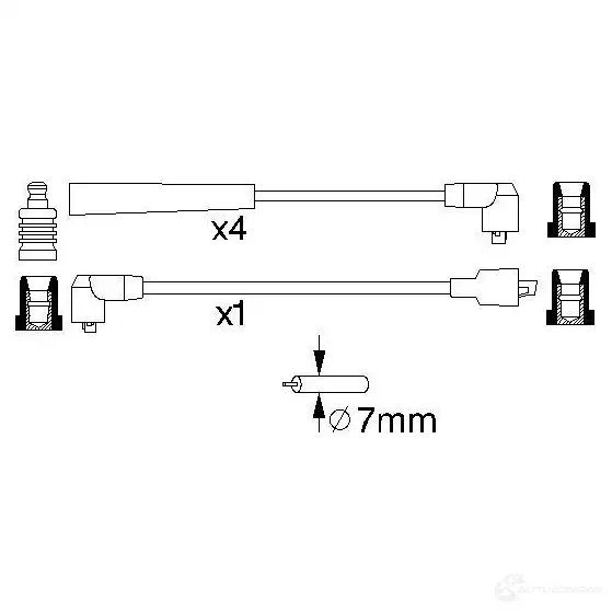 Высоковольтные провода зажигания, комплект BOSCH MXBRM 0986356759 335551 B 759 изображение 0