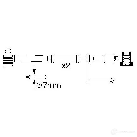 Высоковольтные провода зажигания, комплект BOSCH 0986357080 335758 B 080 7O9PPE6